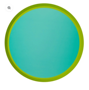 Teal and Green Color Block Dinner Plates