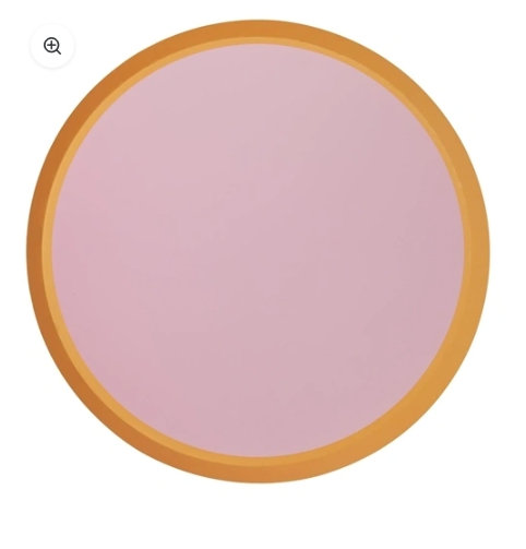 Lavender and Orange Color Block Dinner Plates