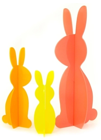 Acrylic Bunnies - Orange
