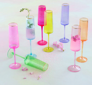 Rainbow Champagne Flute