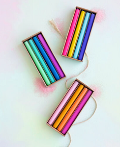 Rainbow Taper Candles Boxed