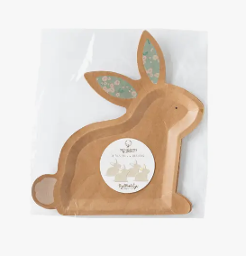 Kraft Bunny Diecut Plates