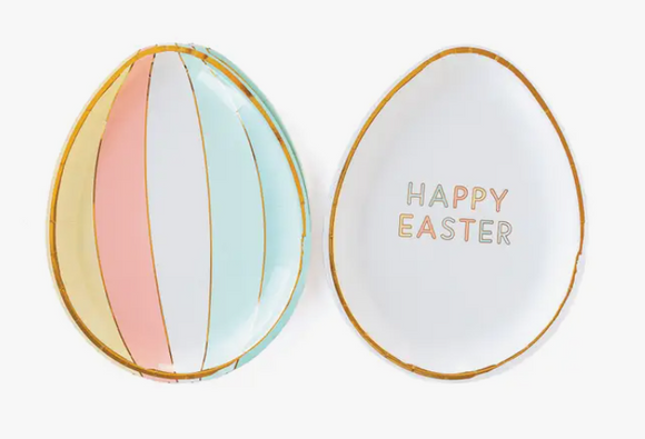 Happy Easter Egg Diecut Plates