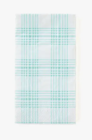 Blue Plaid Guest Towels