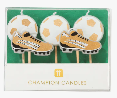 Party Champions Soccer Birthday Candles