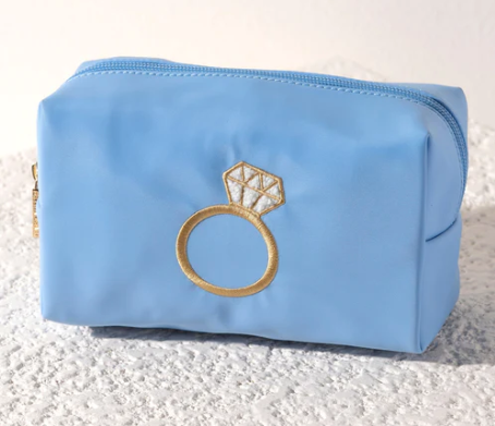 Engagement Ring Zip Pouch - Blue