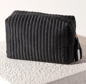 Ezra Large Boxy Cosmetic Pouch - Black