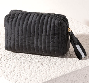 Ezra Small Boxy Cosmetic Pouch - Black