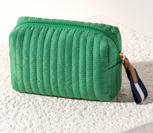 Ezra Small Boxy Cosmetic Pouch - Green