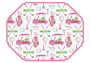 Pink Golf Balls & Cart Placemats