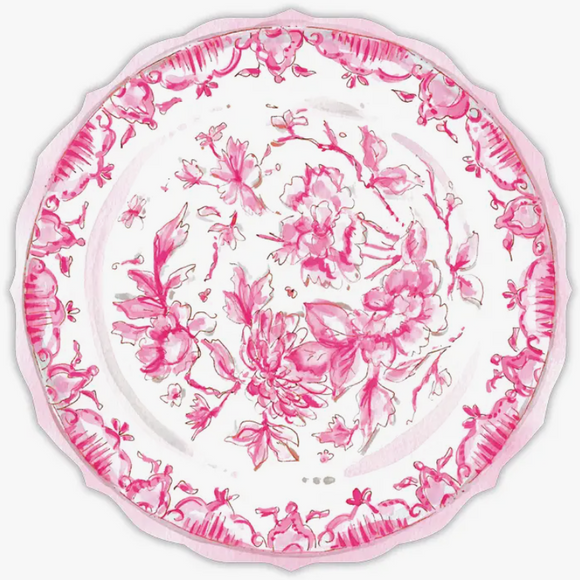 Hand Painted Pink Chinoiserie Placemats