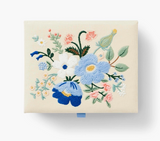 Garden Party Blue Medium Embroidered Keepsake Box