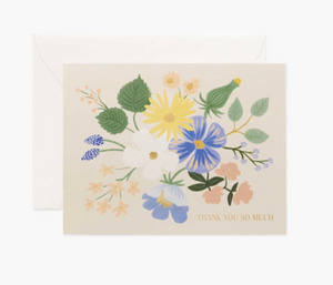 Garden Party Blue Thank You Card