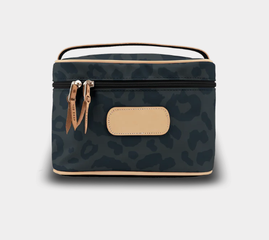 Makeup Case - Dark Leopard Coated Canvas