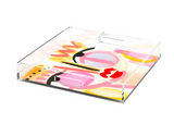 Muse Acrylic Tray - Square/Pink