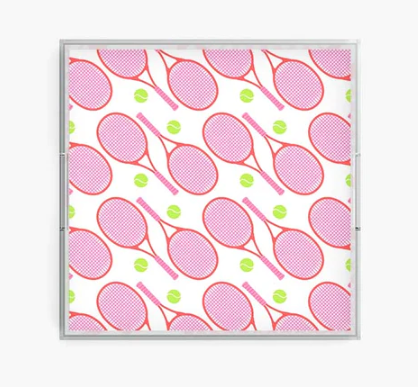 Pickleball Acrylic Tray Insert - Square/Pink