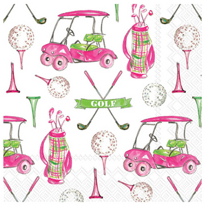 Girly Golf Beverage Napkins