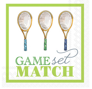 Game Set Match Beverage Napkins