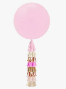 Jumbo Balloon & Tassel Tail - Rustic Blush