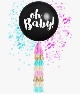 Gender Reveal - Oh Baby! Jumbo Confetti Balloon Kit & Tassel