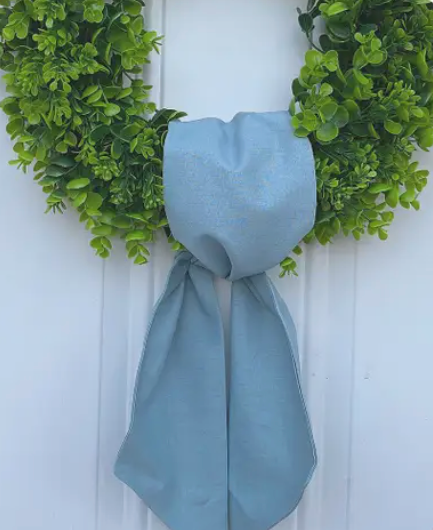 Linen Sashes - Dusty Blue