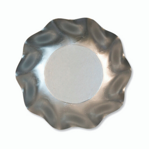 Satin Silver Wavy Deep Bowls