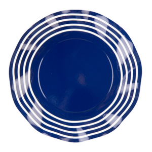 Wavy Dinner Plates - Navy Classic