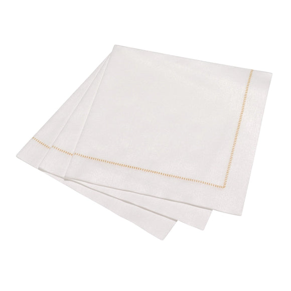 Gold Hemstitch Dinner Napkins