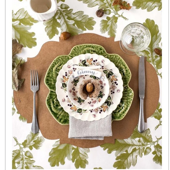 Diecut Kraft French Frame Placemats